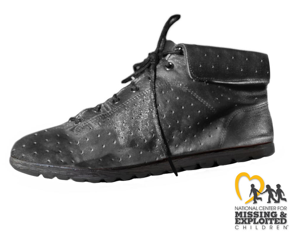 Artist rendering - Uploaded to NamUs: September 11, 2020 - NCMEC Artist rendering of the shoes